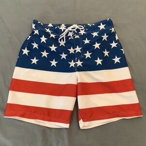 Walnut & 39th Shorts Mens Medium USA Flag American Patriotic Swim Trunks
